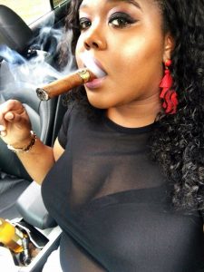 Ebony BBW Smoking